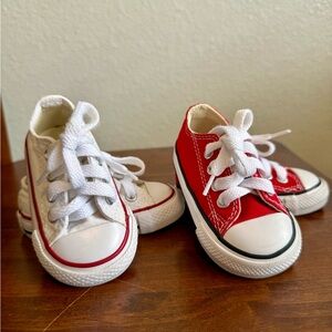 Bundle of Converse Kids Low-Top Sneakers in Red and White